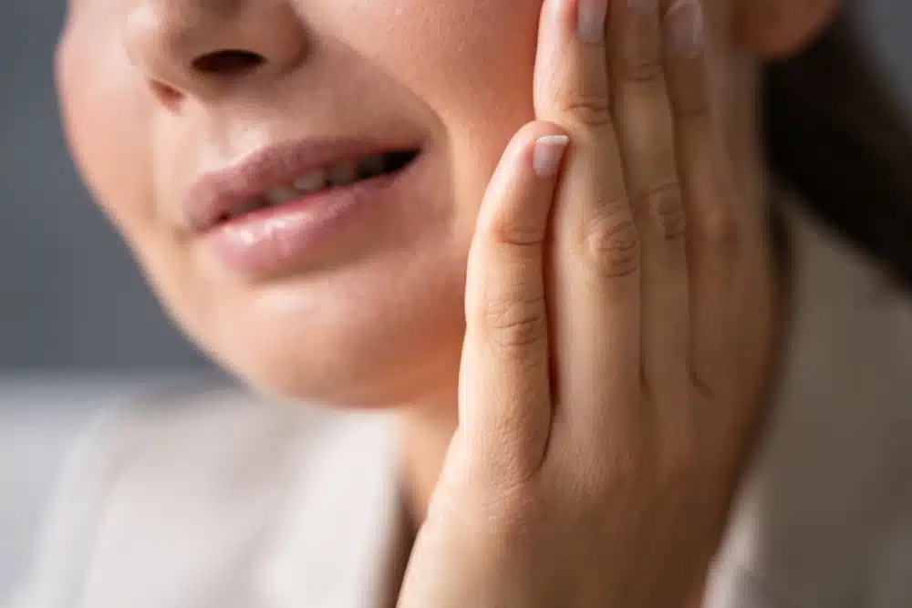 Sore Tooth Decay. Woman Mouth With Dental Ache